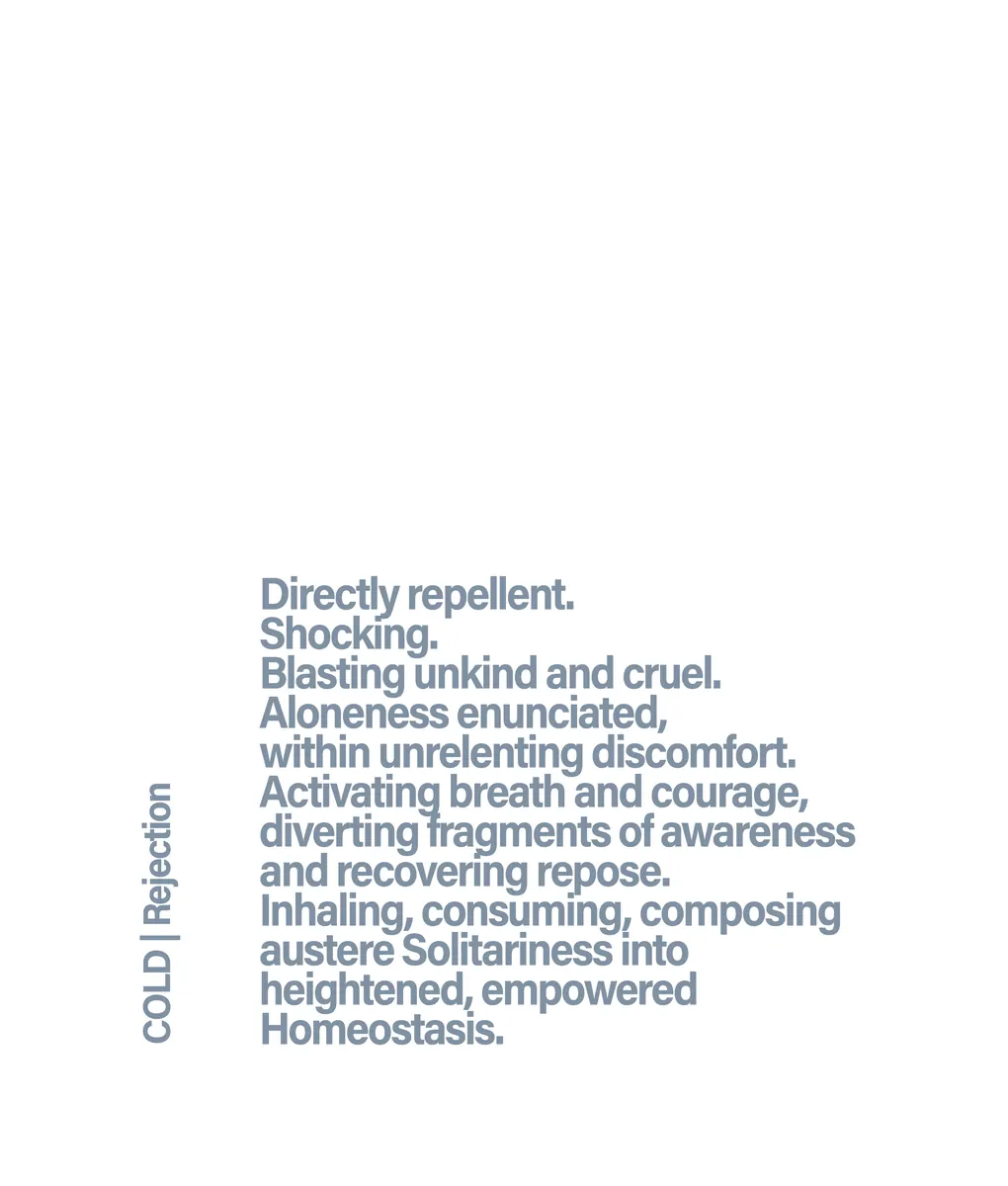 Cold Poem from the Luxuriate in Discomfort installation.